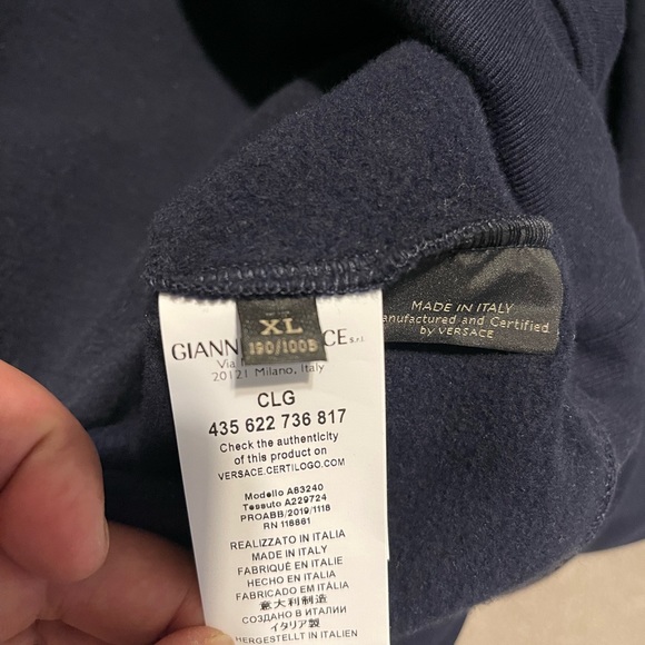 Versace x Kith Medisa Hoodie Navy XL - Picture 10 of 10